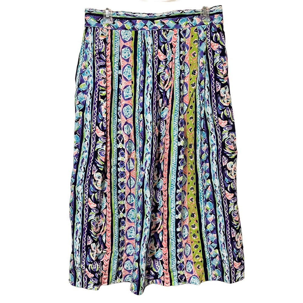 Vintage 80s 90s Colorful Funky Maxi Skirt
